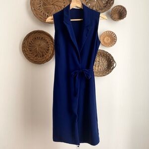 Amanda Uprichard Sleeveless Wrap Vest Dress